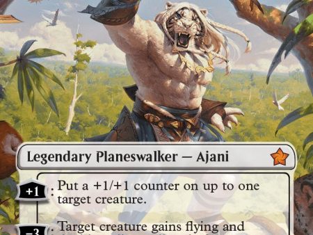 Ajani, Caller of the Pride (Borderless) (Mana Foil) [Foundations] For Discount