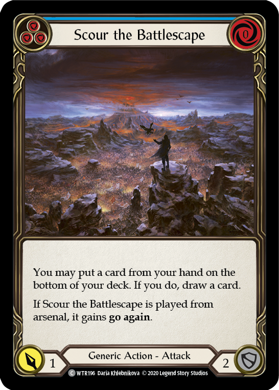 Scour the Battlescape (Blue) [U-WTR196] (Welcome to Rathe Unlimited)  Unlimited Rainbow Foil Hot on Sale