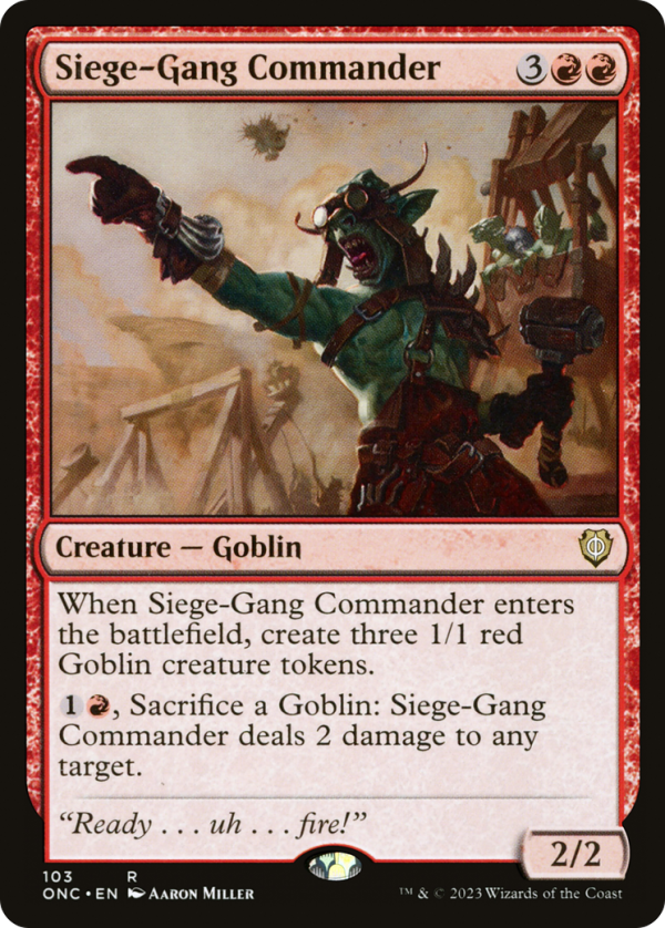 Siege-Gang Commander [Phyrexia: All Will Be One Commander] Online