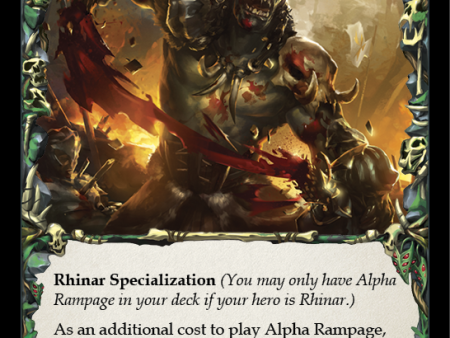 Alpha Rampage [U-WTR006] (Welcome to Rathe Unlimited)  Unlimited Rainbow Foil Discount