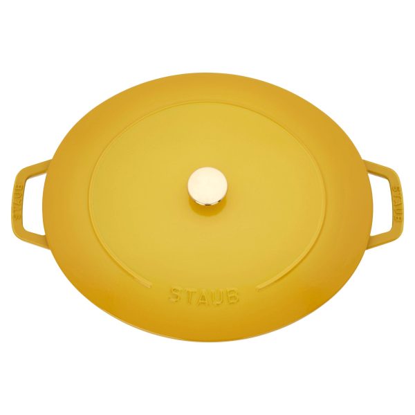 Staub Cast Iron 6.25-qt Shallow Oval Dutch Oven - Citron Discount