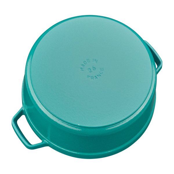 Staub Cast Iron 5.5-qt Round Cocotte - Turquoise Cheap