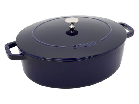 Staub Cast Iron 6.25-qt Shallow Oval Dutch Oven - Dark Blue Supply