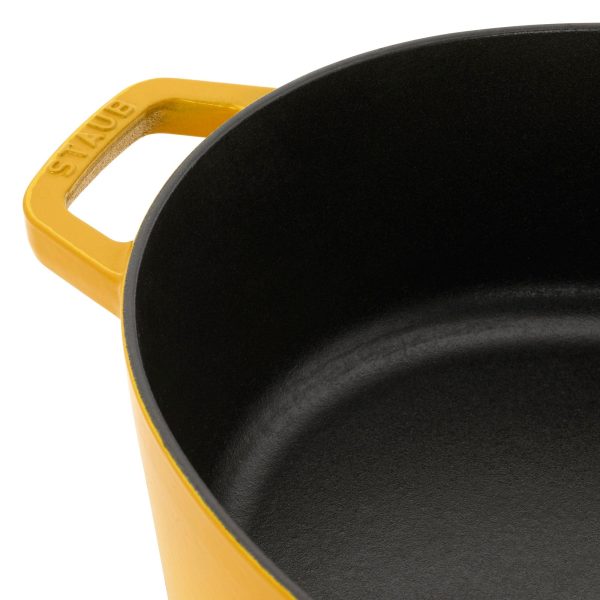 Staub Cast Iron 6.25-qt Shallow Oval Dutch Oven - Citron Discount