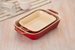 Staub Ceramic 2-pc Rectangular Baking Dish Set - Cherry Supply