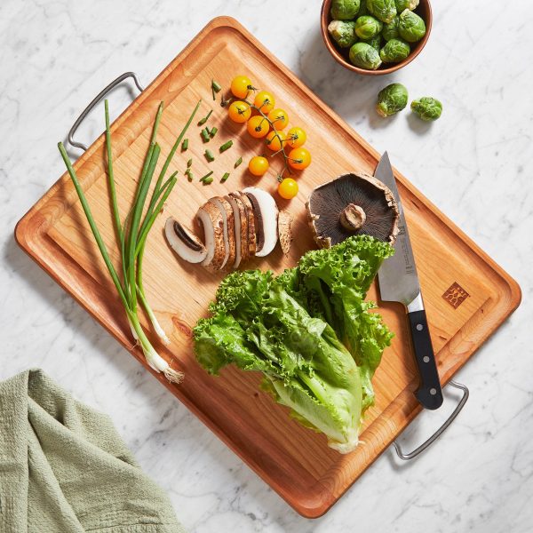 Zwilling Cherry Wood Carving Board with Handles on Sale