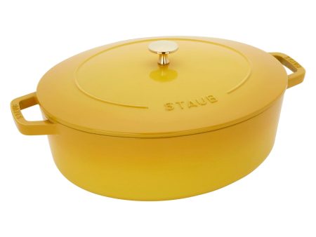 Staub Cast Iron 6.25-qt Shallow Oval Dutch Oven - Citron Discount