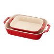 Staub Ceramic 2-pc Rectangular Baking Dish Set - Cherry Supply