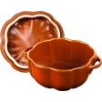 Staub Ceramic 16-oz Petite Pumpkin Cocotte - Burnt Orange Online now