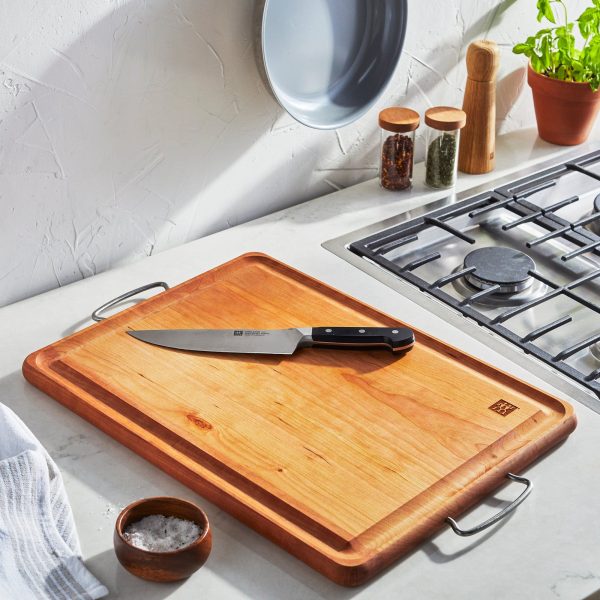 Zwilling Cherry Wood Carving Board with Handles on Sale