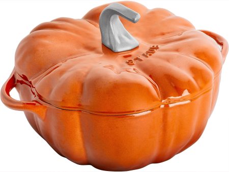 Staub Cast Iron 3.5-qt Pumpkin Cocotte with Stainless Steel Knob - Burnt Orange Sale