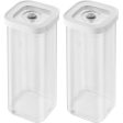 Zwilling Fresh & Save Cube Boxes, Plastic, Airtight Dry Food Storage Container, 2-pc Small Tall Cube Set, 3S Container, 1.4-qt Fashion