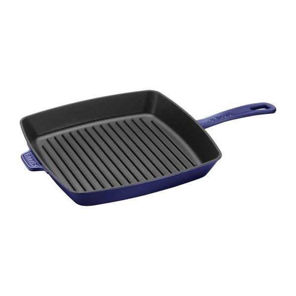 Staub Cast Iron 12-inch Square Grill Pan - Dark Blue on Sale