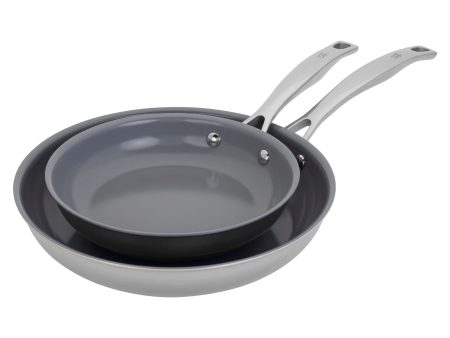 Henckels Clad H3 2-pc Stainless Steel Ceramic Nonstick 8-in & 10-in Fry Pan Set Online