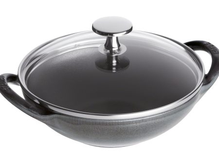 Staub Cast Iron 0.5-qt Baby Wok - Graphite Grey Fashion