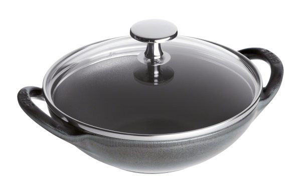 Staub Cast Iron 0.5-qt Baby Wok - Graphite Grey Fashion