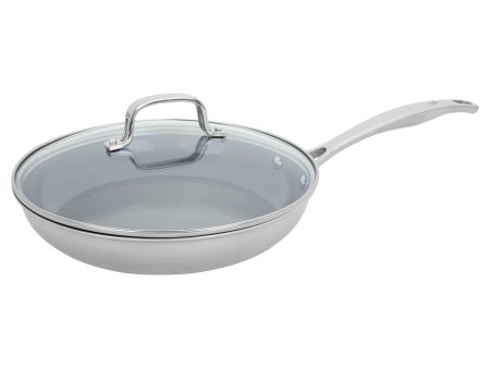 Henckels Clad H3 10-inch Stainless Steel Ceramic Nonstick Fry Pan with Lid on Sale