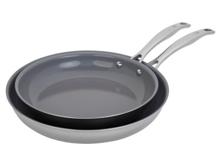 Henckels Clad H3 2-pc Stainless Steel Ceramic Nonstick 10-in & 12-in Fry Pan Set Online Sale