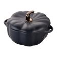 Staub Ceramic 24-oz Pumpkin Cocotte - Matte Black Hot on Sale